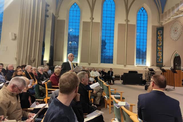 The meeting over plans for a referendum on the cathedral's annexe plans took place on March 18