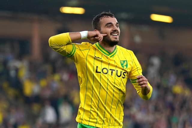 Norwich City's Danel Sinani celebrates scoring his side's second goal of the game during the Sky Bet Championship match at Carrow Road, Norwich. Picture: Joe Giddens/PA Wire.
