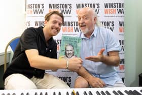 Angus Goldsmith with Bill Bailey. Credit: Thousand Word Media.