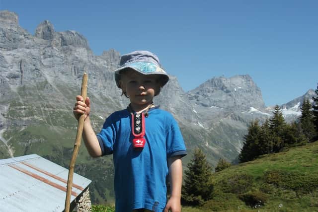 Robin, Louise's son, at Gadenlaui Alp