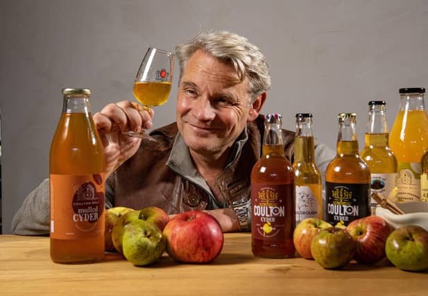 Nick Burrows, makes Coulton Mill Cyder in the Howardian Hills AONB, near Hovingham, photographed for The Yorkshire Post Magazine by Tony Johnson. His recipe follows the one written by William Lawson in Coxwold in the 1580's.