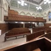 Middlesbrough Town Hall courtroom.
