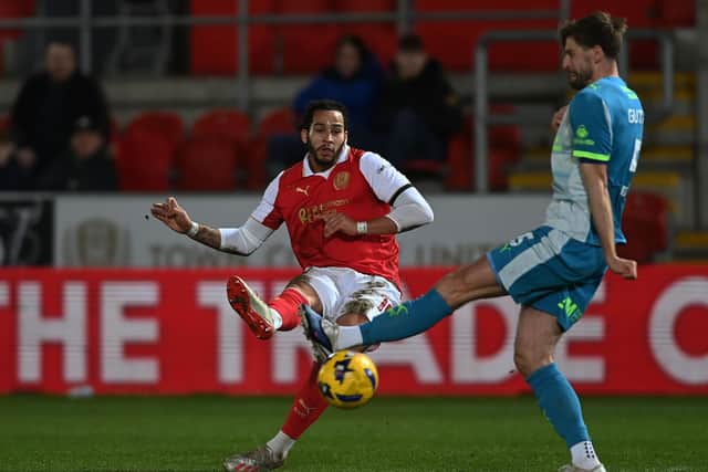 Rotherham United striker Sam Nombe. Picture: Jonathan Gawthorpe