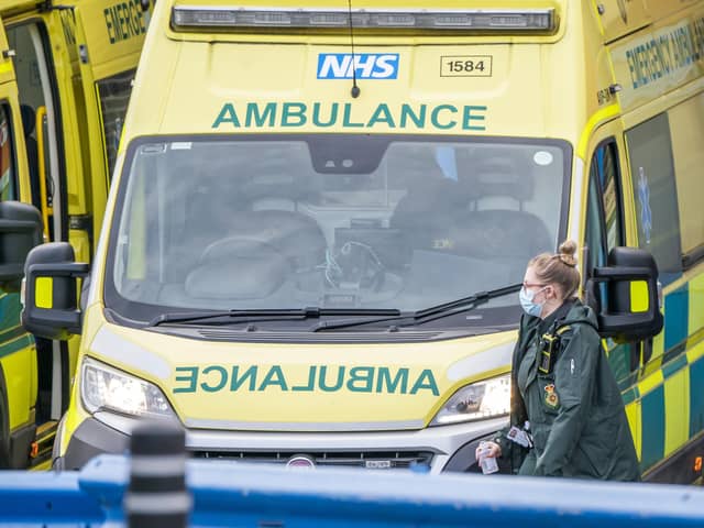 An ambulance outside Doncaster Royal Infirmary in Yorkshire. PIC: PA