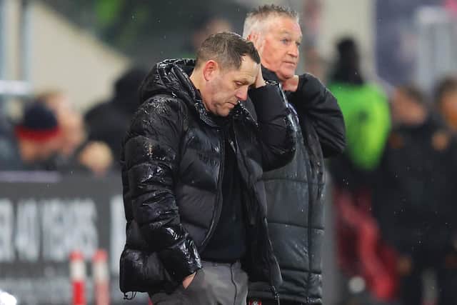 TOUGH NIGHT: Rotherham United manager Leam Richardson contemplates defeat to Hull City at AESSEAL New York Stadium on Tuesday night. Picture: Matt McNulty/Getty Images