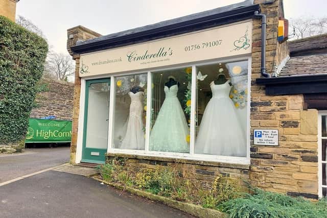 Outside of Cinderella's in Skipton.