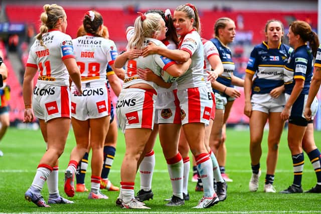 Leeds Rhinos and St Helens met in the Women's Challenge Cup final last month. (Photo: Will Palmer/SWpix.com)