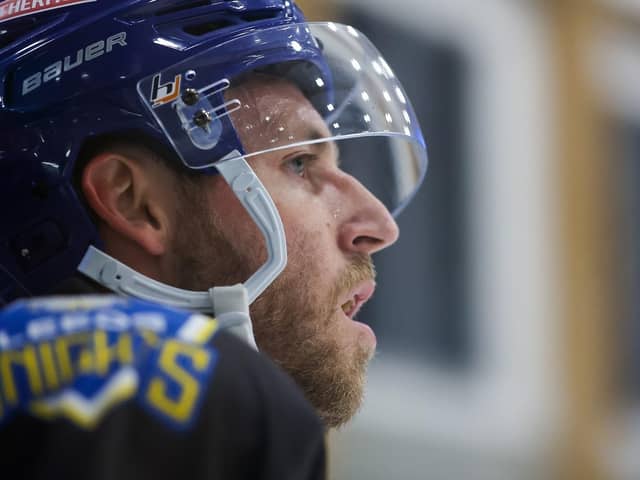 LEADING MAN: Matt Haywood has proved a natural leader on the ice for Leeds Knights since arriving from Glasgow Clan. Picture: Stephen Cunningham/Knights Media.