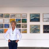 Dales artist Kitty North with her new Salts Mill exhibition 'Continuum' It's got 16 big new artworks which she's been working on for 20 years, Salts Mill.  Picture taken by Yorkshire Post Photographer Simon Hulme