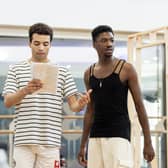 Raphael Akuwudike (Ste) and Joshua Asaré (Jamie) in rehearsals for the 30th anniversary production of Beautiful Thing, coming to Leeds Playhouse in October.  Picture: The Other Richard