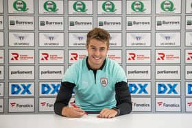 Barnsley FC beat off rival EFL competition to sign ex-Rangers, Chesterfield, Cambridge United and Solihull Moors striker Andy Dallas. Picture courtesy of Barnsley FC.