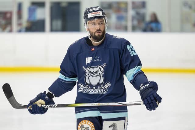 FRUSTRATION: Player-coach Jason Hewitt is hoping a spell on the road can help Sheffield Steeldogs turn around their stop-start season. Picture: Peter Best/Steeldogs Media.