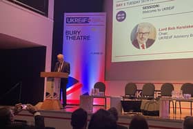 Lord Bob Kerslake, chair of the UKREiiF Advisory Group, opening the event in Leeds