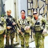 Emmalee Lax, second from left, on tour in Afghanistan in 2016 with three women from the Australia army - Emmalee was attached to them for the tour.