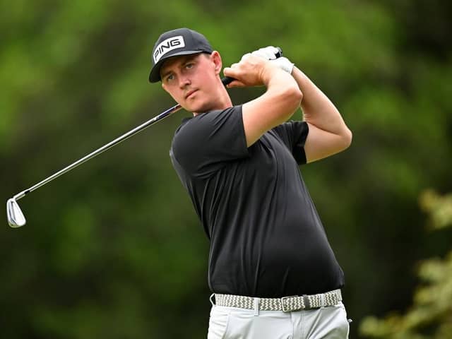 Sheffield's Joe Dean tees off on the third hole during day four of the Magical Kenya Open at Muthaiga Golf Club. (Photo by Stuart Franklin/Getty Images)
