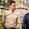 Farming Minister Stephen Morgan (left) and Prime Minister Andy Burnham during a visit to a farm. PIC: James Manning/PA Wire