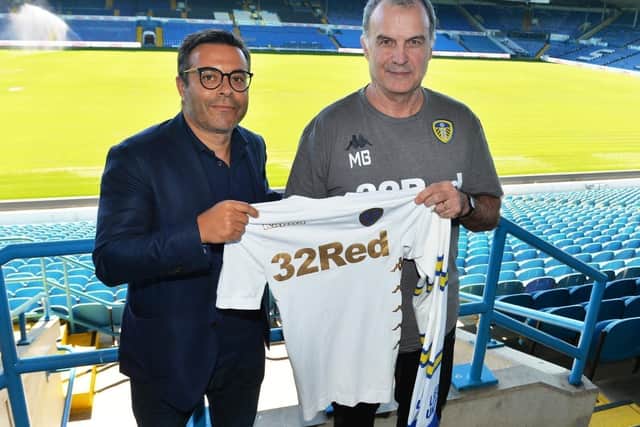 IN THE BEGINNING: Chairman Andrea Radrizzani on the day Marcelo Bielsa was announced as Leeds United's new head coach