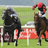 BIG HOPES: Fallen Angel ridden by Daniel Tudhope (left) wins the Moyglare Stud Stakes at Curragh in September. Picture: Damien Eagers/PA Wire.