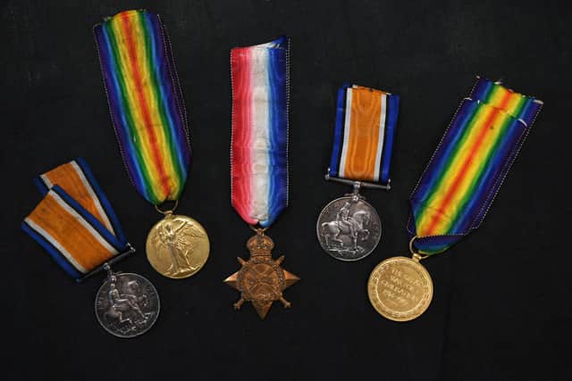 The medals belonging to the Booth brothers.
