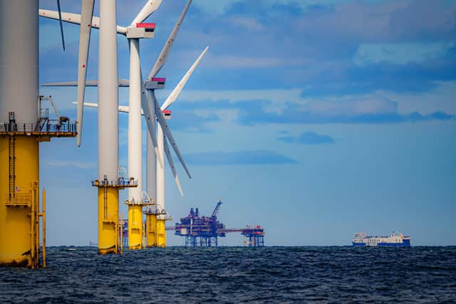RWE's Gwynt y Mor, the world's 2nd largest offshore wind farm located eight miles offshore in Liverpool Bay, off the coast of North Wales. PIC: Ben Birchall/PA Wire