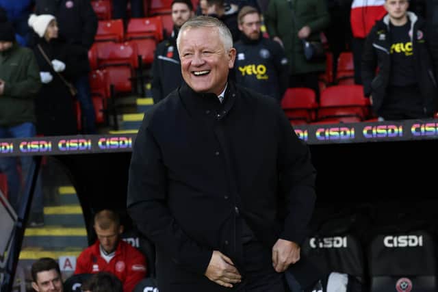 Chris Wilder celebrated his first win since returning as manager of Sheffield United (Picture: Darren Staples / Sportimage)