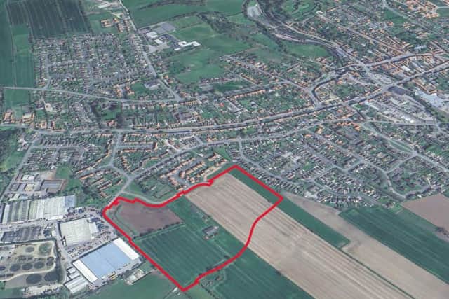 The location of the proposed housing in Pickering.