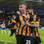CRUCIAL GOAL: How Dimitrios Pelkas celebrated his equaliser with Dogukan Sinik highlighted his claims about how important it was to Hull City