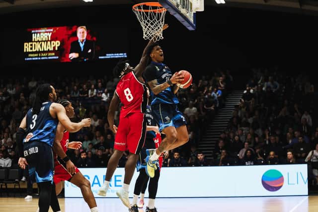 Action from Sheffield Sharks v Leicester Riders in Super League Basketball last season.