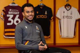 HAPPY RETURNS: Tyreik Wright is back at Bradford City