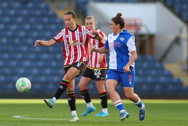 Leanne Cowan in action for Sheffield United at Blackburn Rovers in the FA Women's Championship (Picture: Simon Bellis / Sportimage courtesy of Sheffield United)