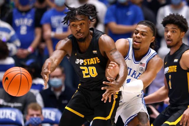 Adrian Delph #20 playing for Appalachian State Mountaineers against Duke Blue Devils in 2021. Delph is headed to Sheffield Sharks in 2026/27 (Picture: Grant Halverson/Getty Images)