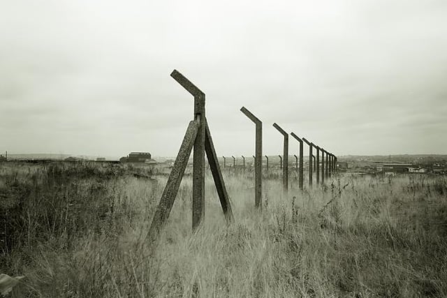 A fence line on the outskirts of Sheffield.