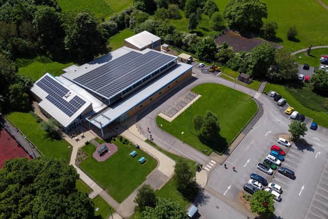 The solar panels on the roof of Craven Leisure. Photo: Kelvin Stuttard