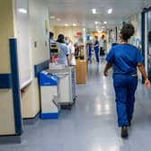 A general view of staff on a NHS hospital ward. PIC: Jeff Moore/PA Wire
