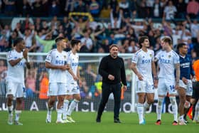 OLD-FAHSIONED VALUES: Daniel Farke with his Leeds United players after the win over Bristol City