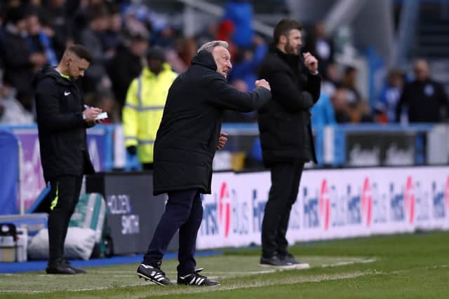 Huddersfield Town manager Neil Warnock and Middlesbrough manager Michael Carrick on the touchline during the Sky Bet Championship match at John Smith's Stadium, Huddersfield. Picture date: Saturday April 1, 2023. PA Photo. See PA story SOCCER Huddersfield. Photo credit should read: Will Matthews/PA Wire.

RESTRICTIONS: EDITORIAL USE ONLY No use with unauthorised audio, video, data, fixture lists, club/league logos or "live" services. Online in-match use limited to 120 images, no video emulation. No use in betting, games or single club/league/player publications.
