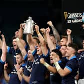 Sick of the sight: Jamie Ritchie of Scotland lifts the Calcutta Cup after the team's victory over England, their third in a row, in the 2023 Six Nations Championship (Picture: Julian Finney/Getty Images)