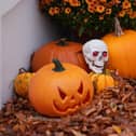 Halloween themed decorations at a house. PIC: Yui Mok/PA Wire