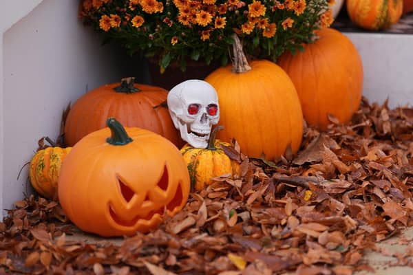 Halloween themed decorations at a house. PIC: Yui Mok/PA Wire