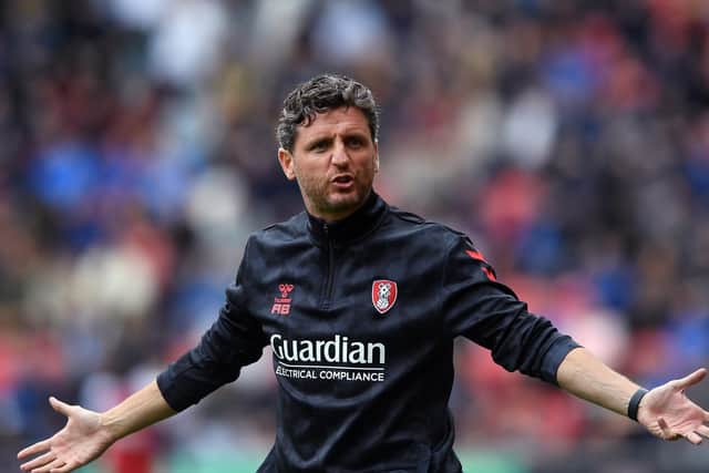 TOUGH GOING: Rotherham United head coach, Alex Bruce. Picture: Jonathan Gawthorpe.