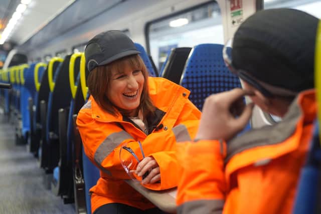 Chancellor Rachel Reeves during a visit to Neville Hill TrainCare Depot in Leeds, for the announcement of plans to improve connectivity in the North of England. PIC: Danny Lawson/PA Wire