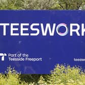 A construction worker has been taken to hospital after an incident at a Teesworks site.