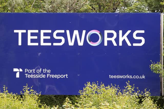 A construction worker has been taken to hospital after an incident at a Teesworks site.