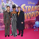 Library image of Gabrielle Union and Jake Gyllenhaal arriving at the UK premiere of Walt Disney Animation Studios' Strange World at Cineworld Leicester Square.