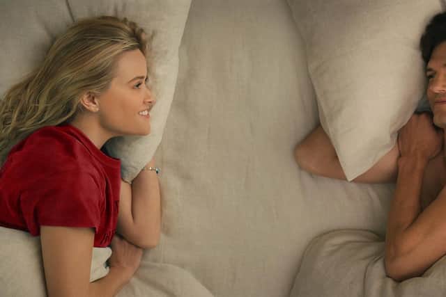 Reese Witherspoon as Debbie and Ashton Kutcher as Peter in Your Place Or Mine. Picture: PA Photo/©2022 Netflix, Inc.