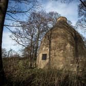 The distinctive Waterloo Kiln was once part of the Rockingham Pottery works near Rotherham but is now decaying