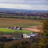 Residents oppose the building of the solar farm on 1200 acres of green belt land near the village of Conisbrough. Picture: James Hardisty. Date: 29th January 2025.