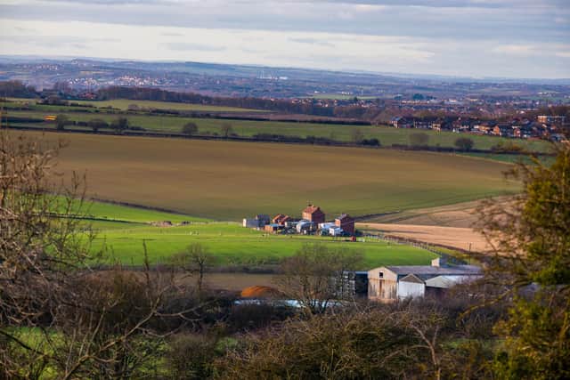 Residents oppose the building of the solar farm on 1200 acres of green belt land near the village of Conisbrough. Picture: James Hardisty. Date: 29th January 2025.