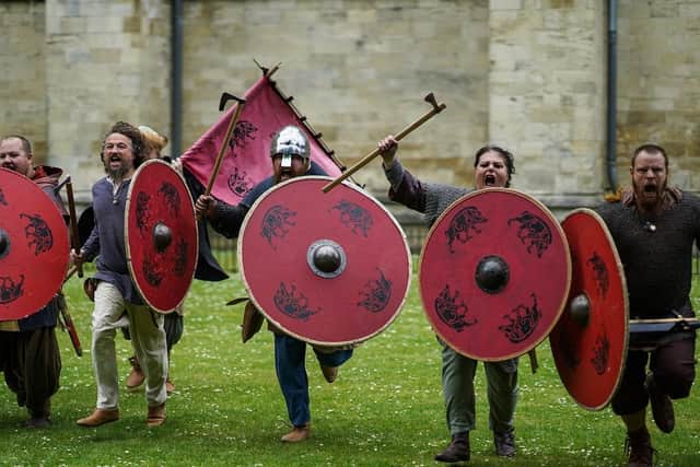Viking re-enactors prepare to march through York. (Pic credit: Ian Forsyth / Getty Images)