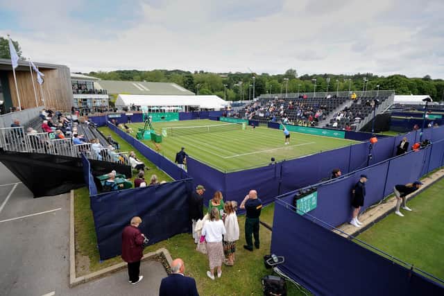 Action takes place across a number of courts at the Ilkley Trophy (Picture: Simon Hulme)